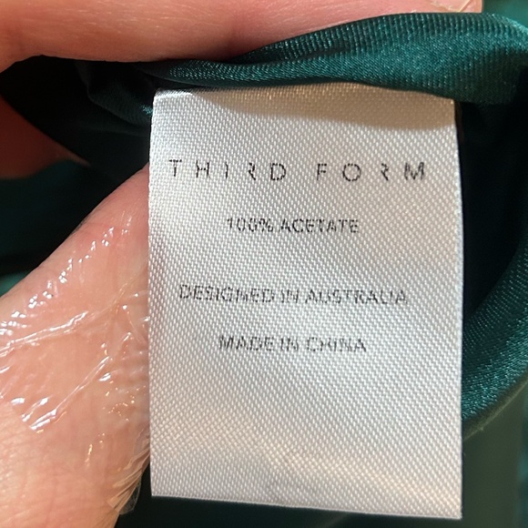 Free People Third Form Running Water Crinkle Satin Dress in Emerald - Picture 7 of 10